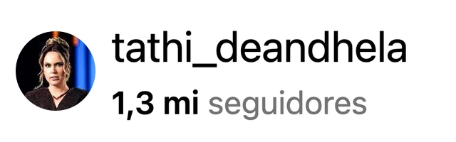 Perfil de Tathi Deandhela no Instagram